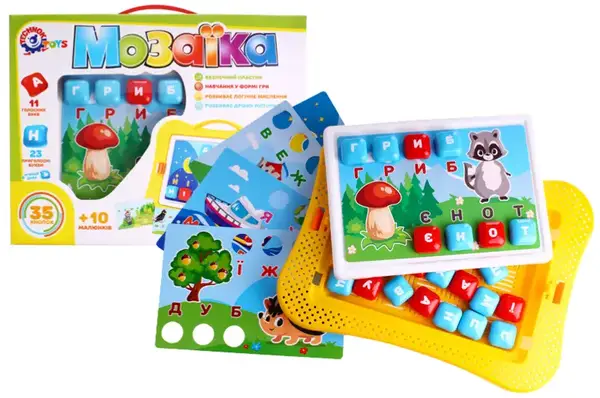 Мозаїка 7877 з шаблонами для вивчення букв ТЕХНОК купити