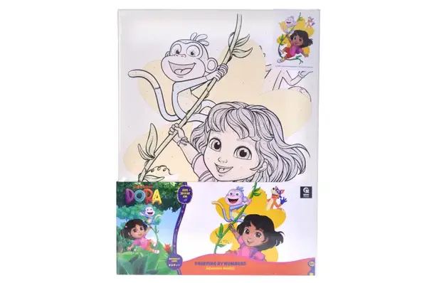 Набір для розпису по номерах 30х40 см QB914-003 "Дора: Пригода чекає!" qbee купити недорого в Україні, фото 2