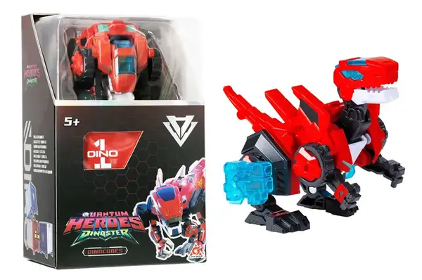 Динозавр-трансформер EU580840-1 Червоний Раптор-бот DINOSTER купити
