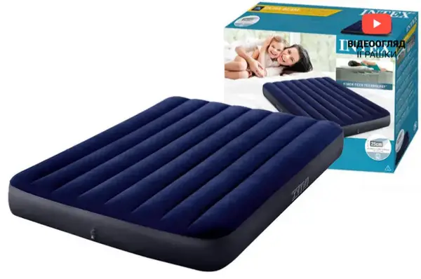 Матрац 64758 в коробці р.137x191x25 см INTEX купити