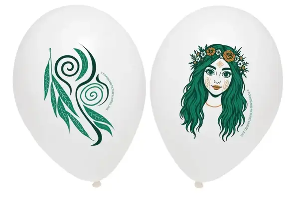 Латексні повітряні кульки 21414 12"(30см.)"Мавка: чарівний листочок" білі ТМ "Твоя Забава" BelBal 50шт купити