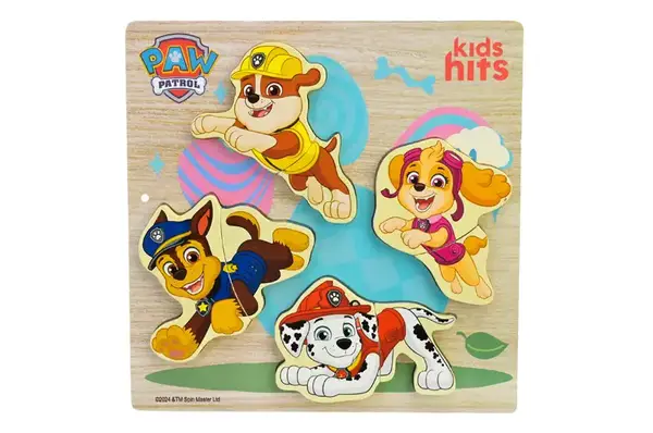 Дерев'яна іграшка Paw Patrol KH20/062 вкладиші, дошка для малювання, трафарет у плівці 21.5x21см KidsHits купити недорого в Україні, фото 3