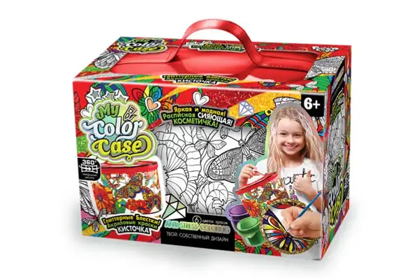 Набір для творчості CОC-01-01U,02U,03U,..,05U "My Color Case" косметичка-розмальовка DANKO купити недорого в Україні, фото 4