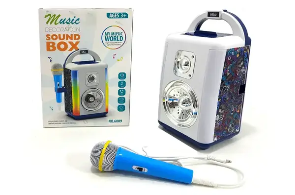 Колонка Bluetooth на батарейках в коробці 6009 р.20,5*12,5*29см купити недорого в Україні, фото 2