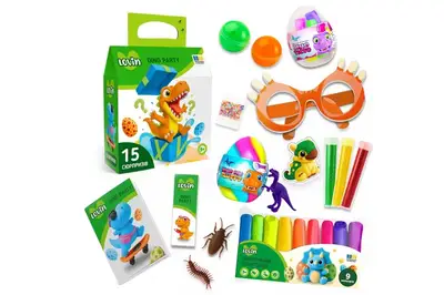 Подарунковий набір 7000230 "DINO PARTY" 15 сюрпризів в коробці LOVIN купити