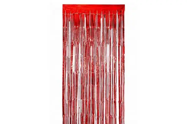 Фольгована шторка червона 1*2м купити