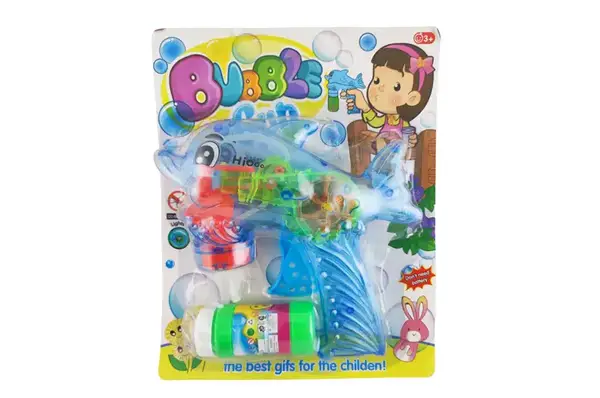 Пістолет з мильними бульбашками, механічний на блістері, 2види 2568 р.25*22см купити недорого в Україні, фото 2