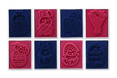 Штампи дитячі "Великодній кошик пастельний" 8 видів в дісплеї (24 шт.) купити