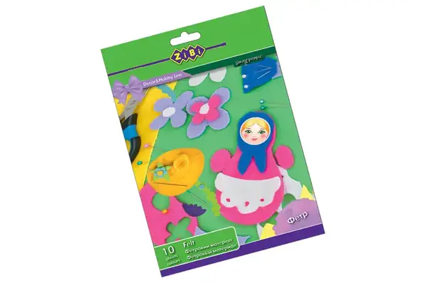 Набір Фетру різнокольорового ZiBi А4 10 арк. 10 кольорів KIDS Line купити