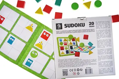 Розвиваюча дерев'яна гра QB800-001 "Судоку геометричне" 16 дет. qbee купити