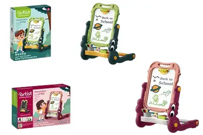 Дошка-мольберт 050-47/48 магнітно-малювальна двостороння, 2кольори р.50x9x35,5см Дошка-мольберт 050-47/48 магнітно-малювальна двостороння, 2кольори р.50x9x35,5см купити