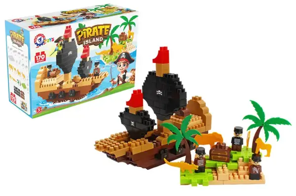 Конструктор блочний 2642 “Острів Піратів” 170 дет. в коробці ТЕХНОК купити
