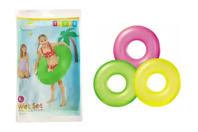 Круг надувний 59262 "Матовий" 3 вида, вініл (9 р) р.91 см INTEX купити