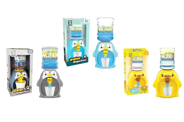 Кулер 8055/56/57 мікс 3 види, пінгвіни, качечка, з ємністю для води коробка 19*7*9,5 см купити