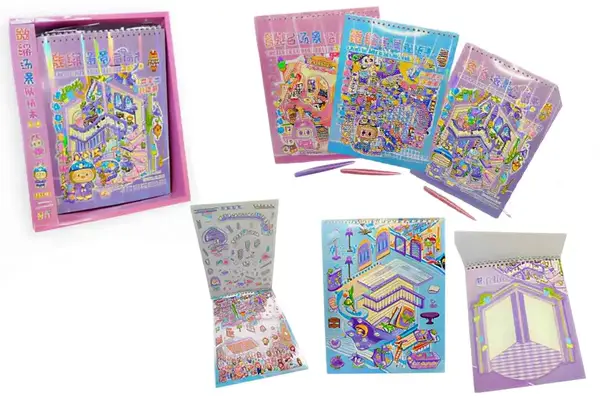 Блокнот із наліпками РУМБОКС 3D 763296M милий будинок 8в1 Лабубу з пінцетом 4 види L Malevaro купити недорого в Україні, фото 4