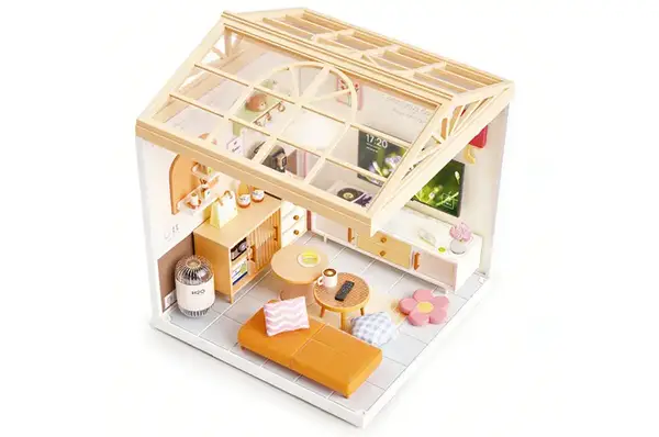 Конструктор-румбокс 8006 MINI HOUSE серії "Інтер'єр" – ВІТАЛЬНЯ (світло) купити недорого в Україні, фото 3