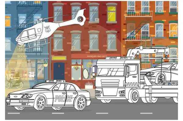 Розмальовка CB48 Міський транспорт зі стікерами IDEYKA купити недорого в Україні, фото 3