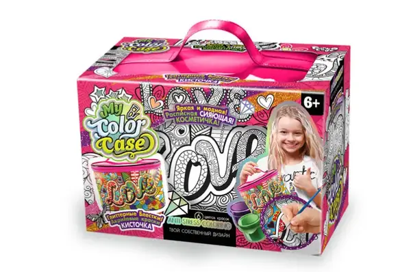 Набір для творчості CОC-01-01U,02U,03U,..,05U "My Color Case" косметичка-розмальовка DANKO купити недорого в Україні, фото 5