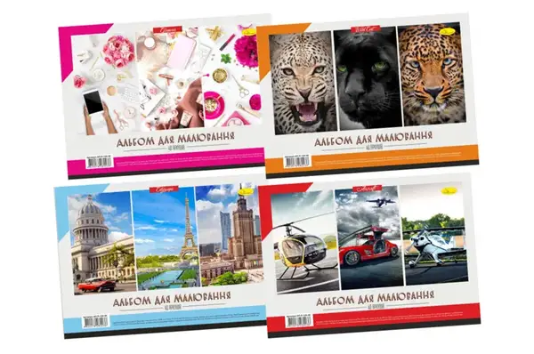 Альбом для малювання лаковка 40 аркушів 100 г/м2 Пружина АП-П-120-40 купити