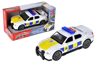Машина поліція RJ9821C інерційна, озвучена, зі світлом, в коробці р.22x10x11,8 см YG Toys купити