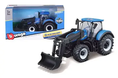 Модель BBURAGO серії Farm - ТРАКТОР NEW HOLLAND T7.315 з фронтальним навантажувачем (синій, 1:32) 18-31632 купити