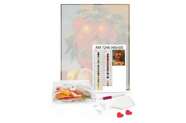 Набір з алмазною мозаїкою "Африканська красуня" AMO7661 з АВ стразами 40х50см IDEYKA купити недорого в Україні, фото 2