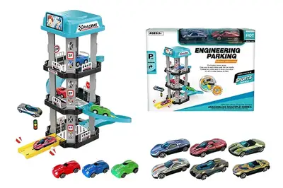 Паркінг 8996-1A 5 машинок в наборі, короб. 26*7*20,5см купити