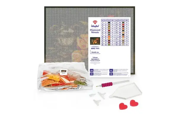 Набір з алмазною мозаїкою AMO8140 "Квітковий сад" 30x40см IDEYKA купити недорого в Україні, фото 2