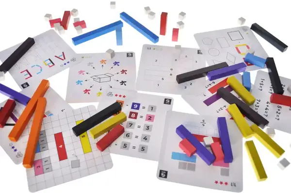 Розвиваюча дерев'яна гра QB700-003 "Палички для лічби" НУШ 56 дет. qbee купити недорого в Україні, фото 2