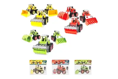 Трактор конструктор 998-21B інерційний, 3 види, в кульку р.26,2х9,5х21 см YG Toys купити