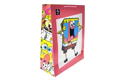 Пакет паперовий M QB004-114 "Губка Боб і Патрік" р.27x33x11 см qbee купити