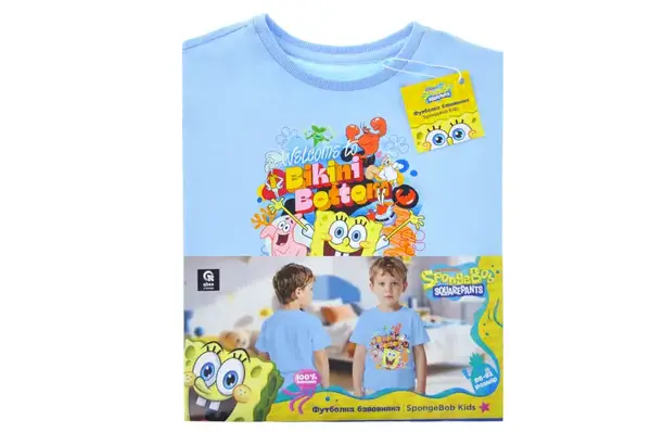 Футболка бавовняна QB-SB-001-03-86-92 SpongeBob Kids 86-92 qbee купити недорого в Україні, фото 6