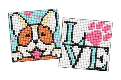 Набір з алмазною мозаїкою 9x9 см AMS1047 "Милий песик" на самоклеючій основі Ideyka купити