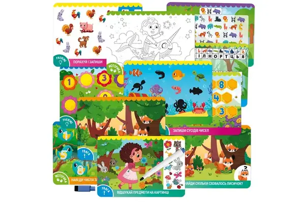 Розвиваюча гра VT5010-42 "Панда" картки пиши-стирай Vladi Toys купити недорого в Україні, фото 2