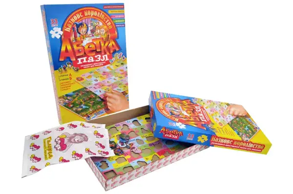 Розвиваюча гра DT33PU "Казкове королівство" Абетка-пазл DANKO купити