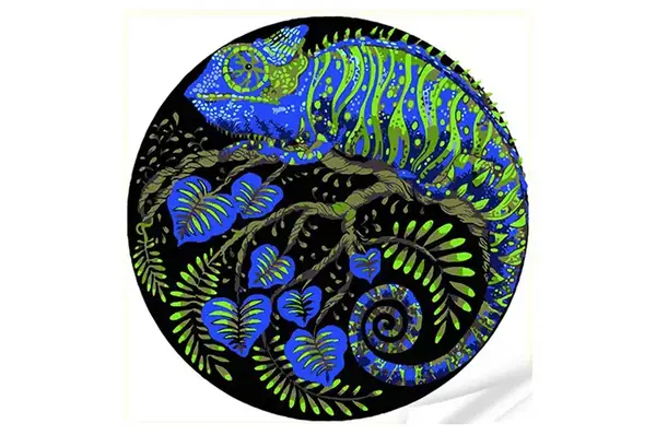 Набір для творчості вініл за номерами Хамелеон і палітра природи розміром 30х30 см (GP-6) Strateg купити