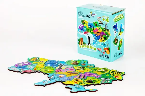 Пазл Мапа України на магніті PuzA4-22926 PuzzleOk купити