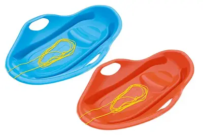 Санки льодянка 9826 №5 з шнурком, блакитні, коралові ТЕХНОК купити