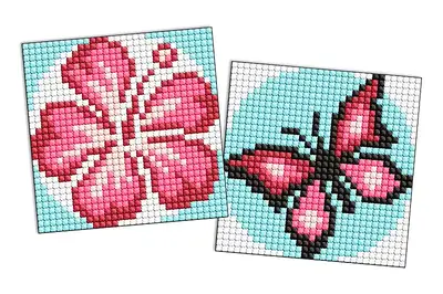 Набір з алмазною мозаїкою 9x9 см AMS1063 "Рожевий колір" на самоклеючій основі Ideyka купити