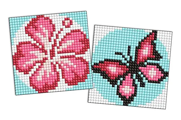 Набір з алмазною мозаїкою 9x9 см AMS1063 "Рожевий колір" на самоклеючій основі Ideyka купити