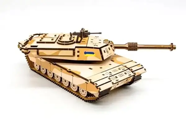 Конструктор Puz-26917 "ABRAMS" дерев'яний, 187 дет., розмір 28х11х10 см PuzzleOk купити недорого в Україні, фото 3