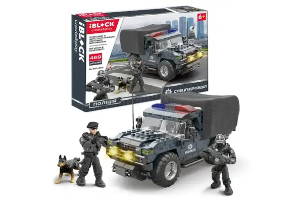 Конструктор IBLOCK PL-921-353 Спецрозділ Поліції, 469 деталей, в коробці 45*7*33 см купити