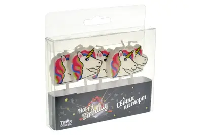 Свічки для торту "Єдиноріжки" (5шт.) купити