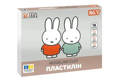 Пластилін 540721 18 кол., 360г "Miffy" Yes купити