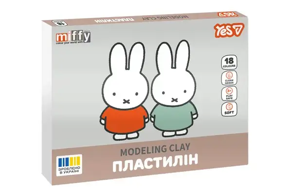 Пластилін 540721 18 кол., 360г "Miffy" Yes купити