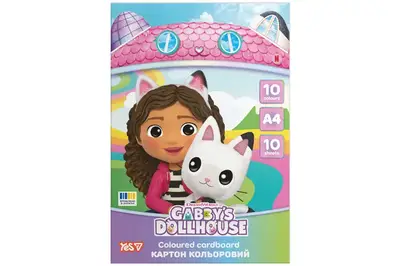 Картон кольоровий односторонній 956847 "Gabby Dollhouse" 10 аркушів, А4 Yes купити