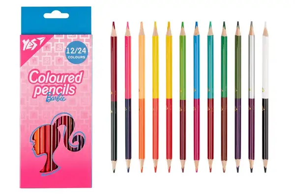 Олівці кольорові Yes 12/24 кол. "Barbie" рожевий купити