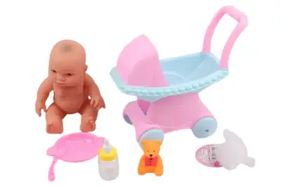 Пупс малюк у наборі YD0051 візочок, аксесуари, пакет 22x11x11см купити