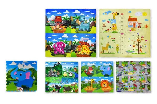 Пазли фомові EVA1653 4 деталі, 5 видів, 60,5*60,5*4 см купити