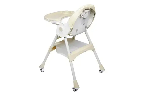 Стільчик для годування Kidoro One (ST-6540) Beige, з екошкіри на колесах, у коробці р.52x25x43 см купити недорого в Україні, фото 2
